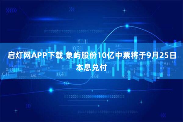 启灯网APP下载 象屿股份10亿中票将于9月25日本息兑付